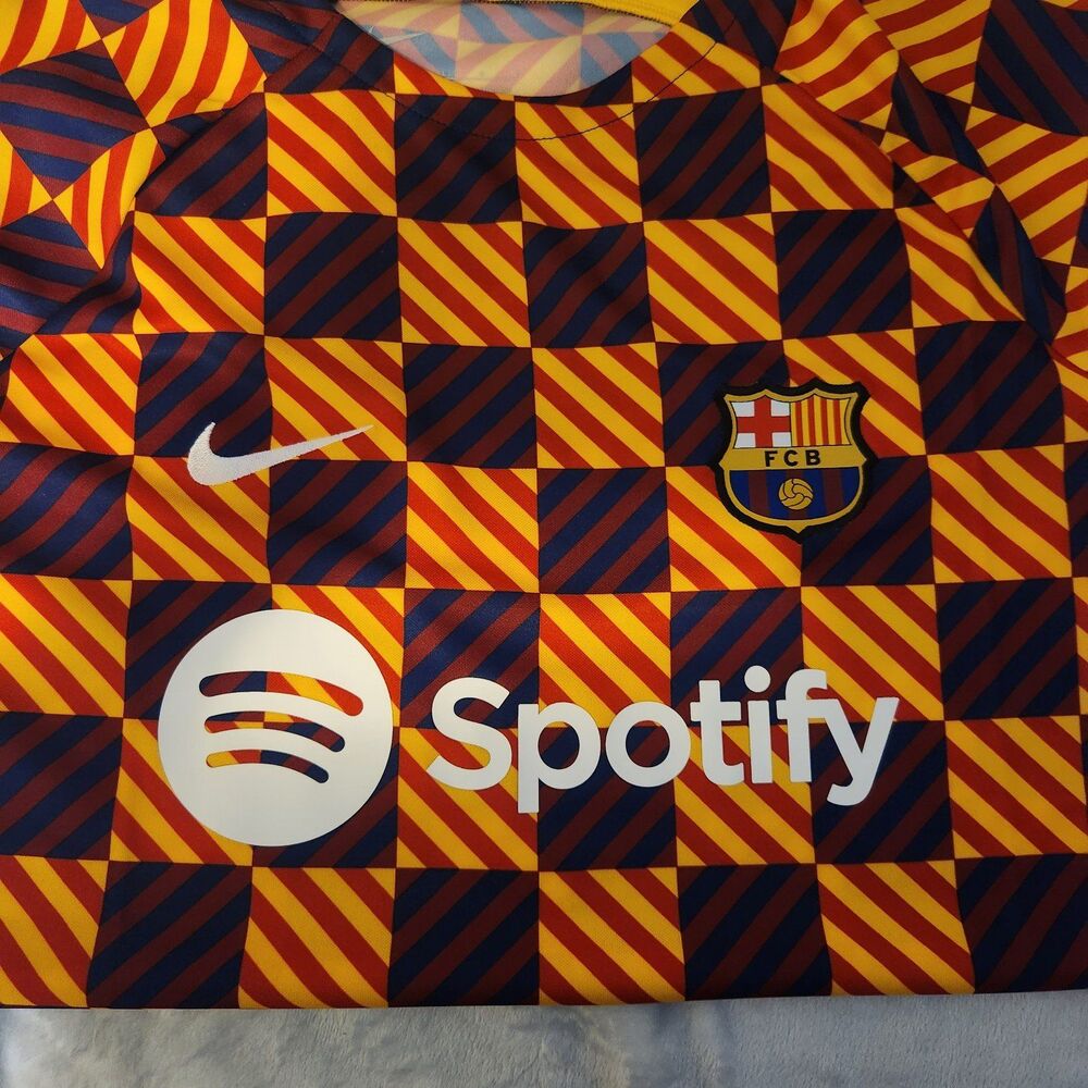 Nike men's LARGE fútbol soccer DR4902-729 Barcelona jersey "just do it " - Picture 3 of 7
